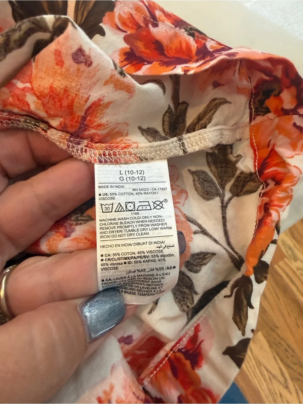 Old Navy Girls Floral Tiered Dress Large 10-12 Cotton Rayon Boho Fall